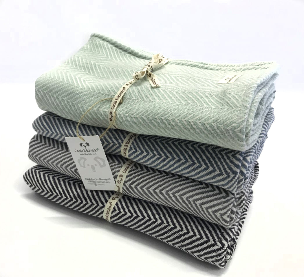 Herringbone Patterned Baby Blanket