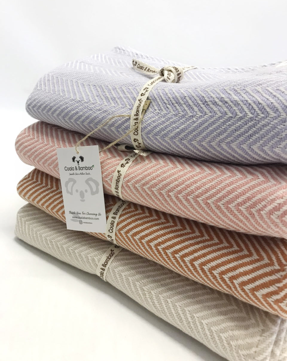 Herringbone Patterned Baby Blanket