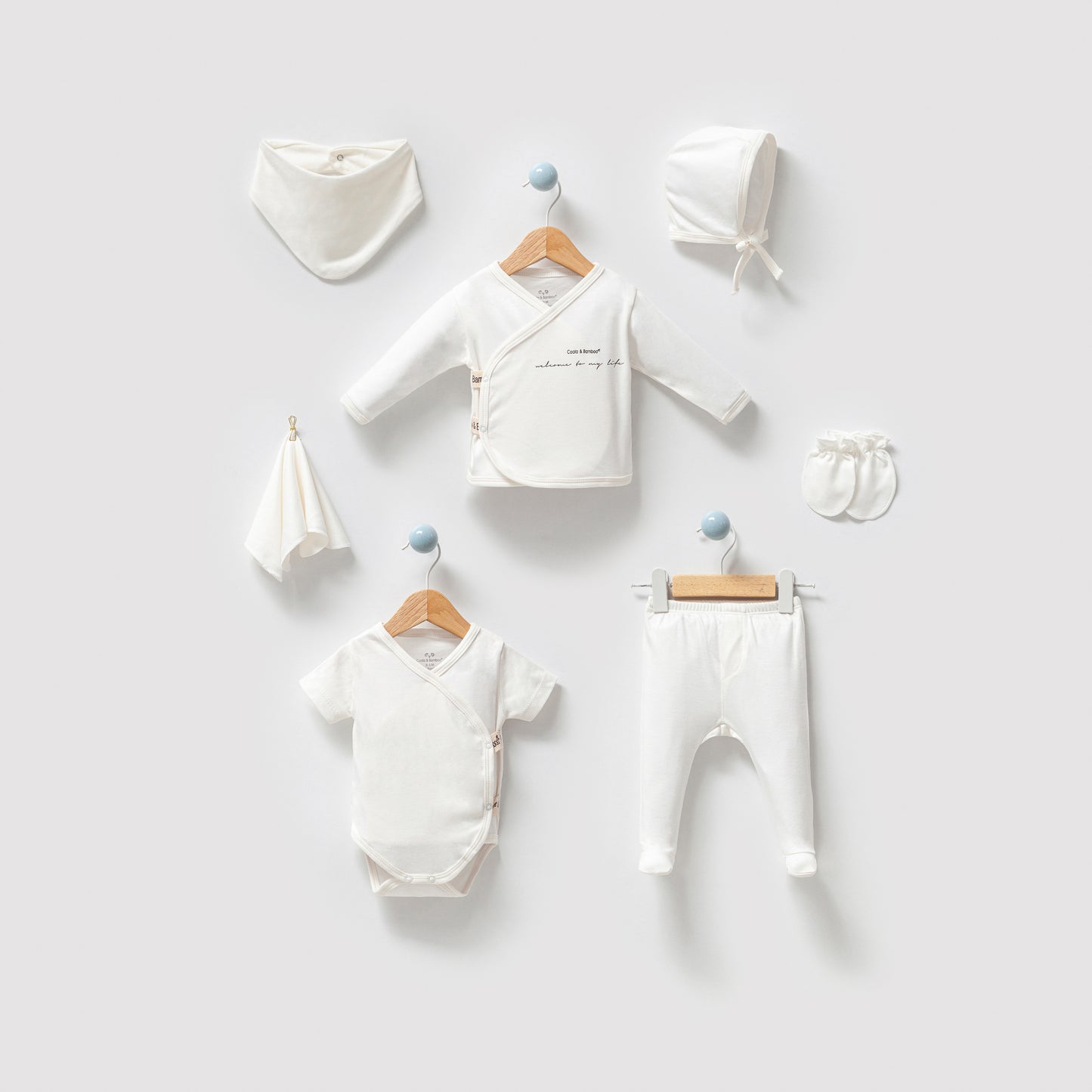 8 Pcs Newborn Set white