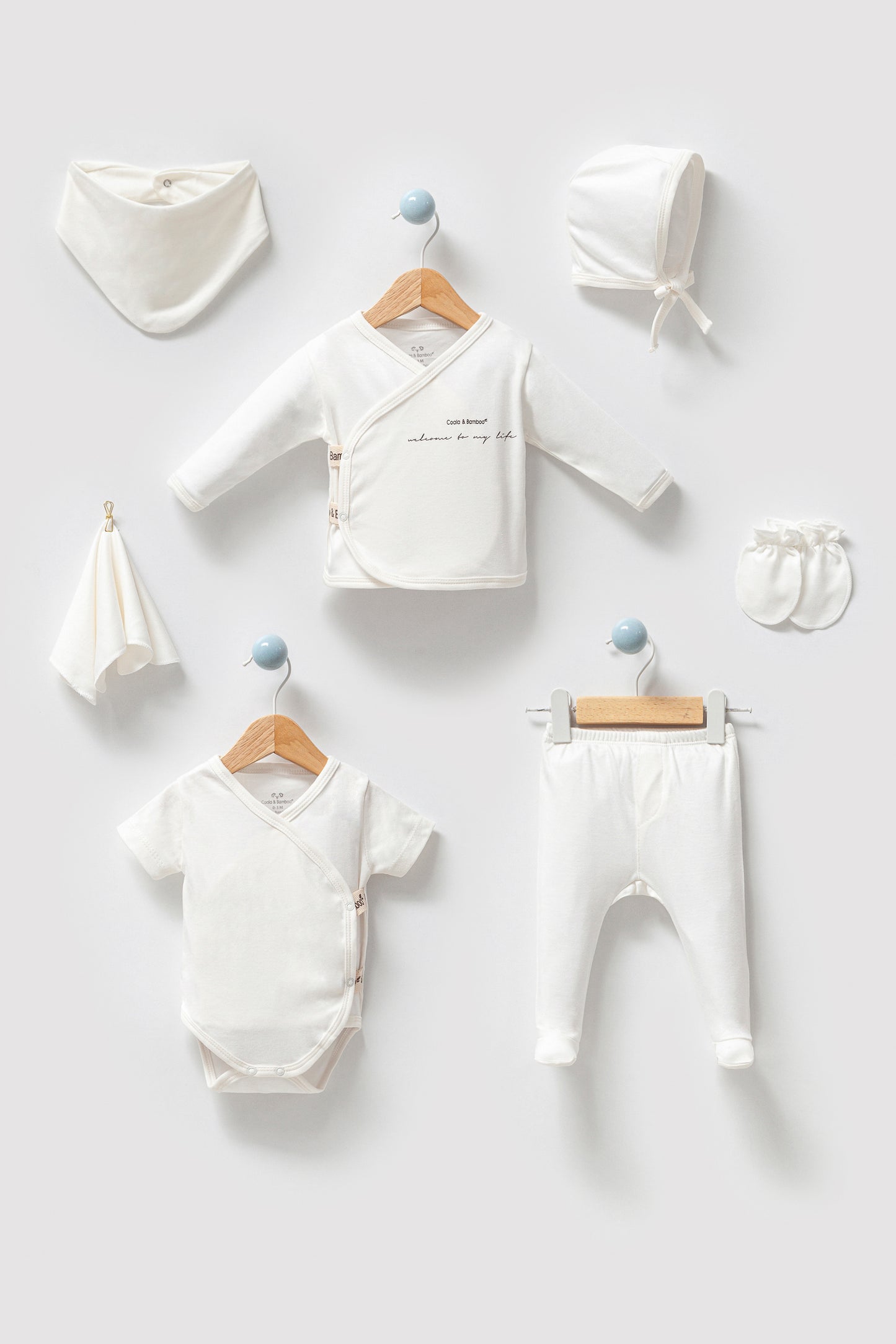 8 Pcs Newborn Set white