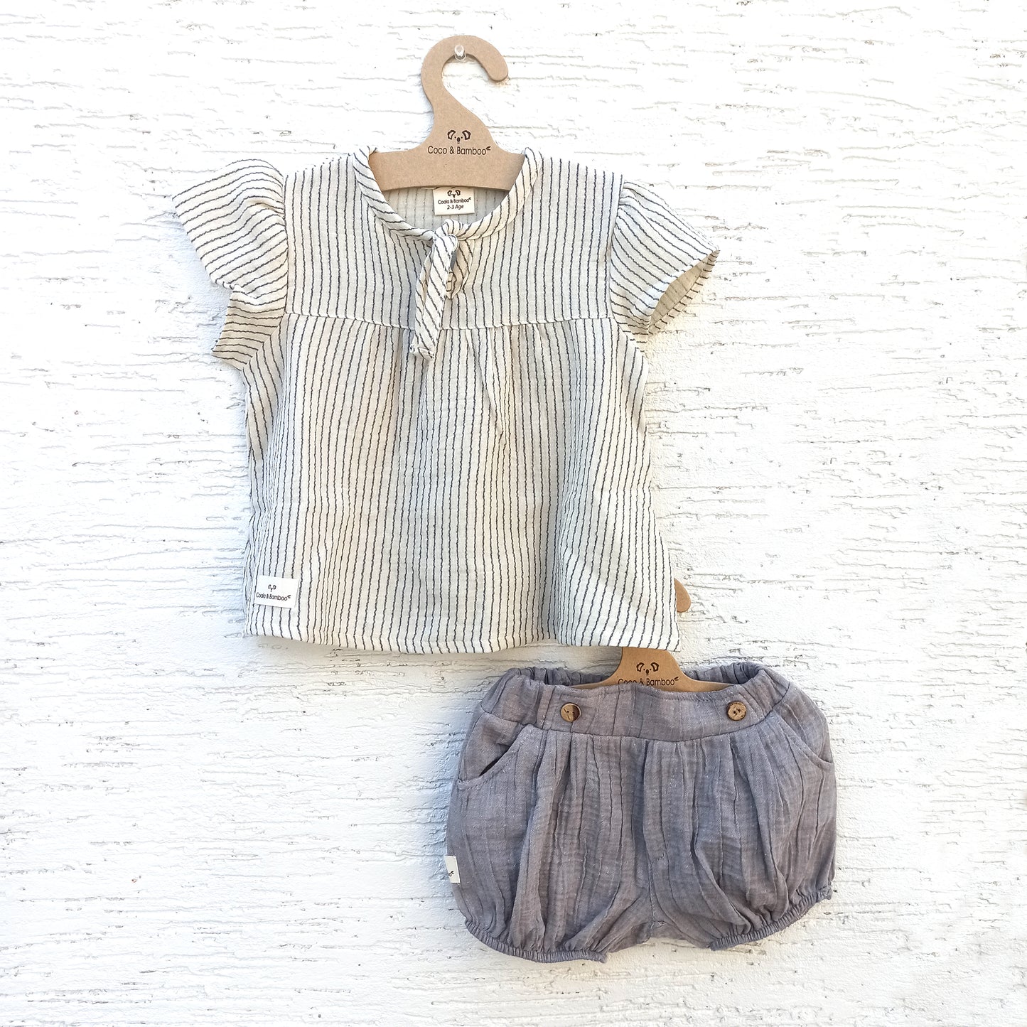 Bern 2 Pcs Set Aged 1 Year to 6 Yrs- Colored Grey