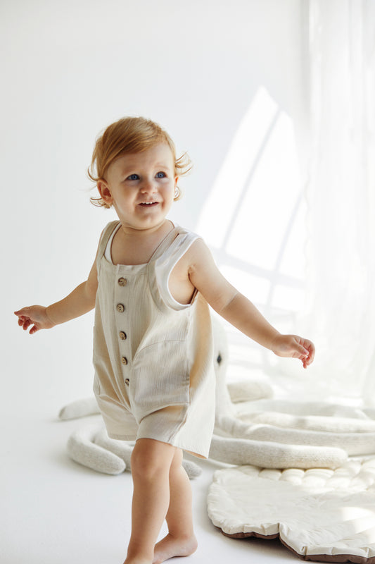 Cholet Romper Aged 1 Year to 6 Years colored Ecru