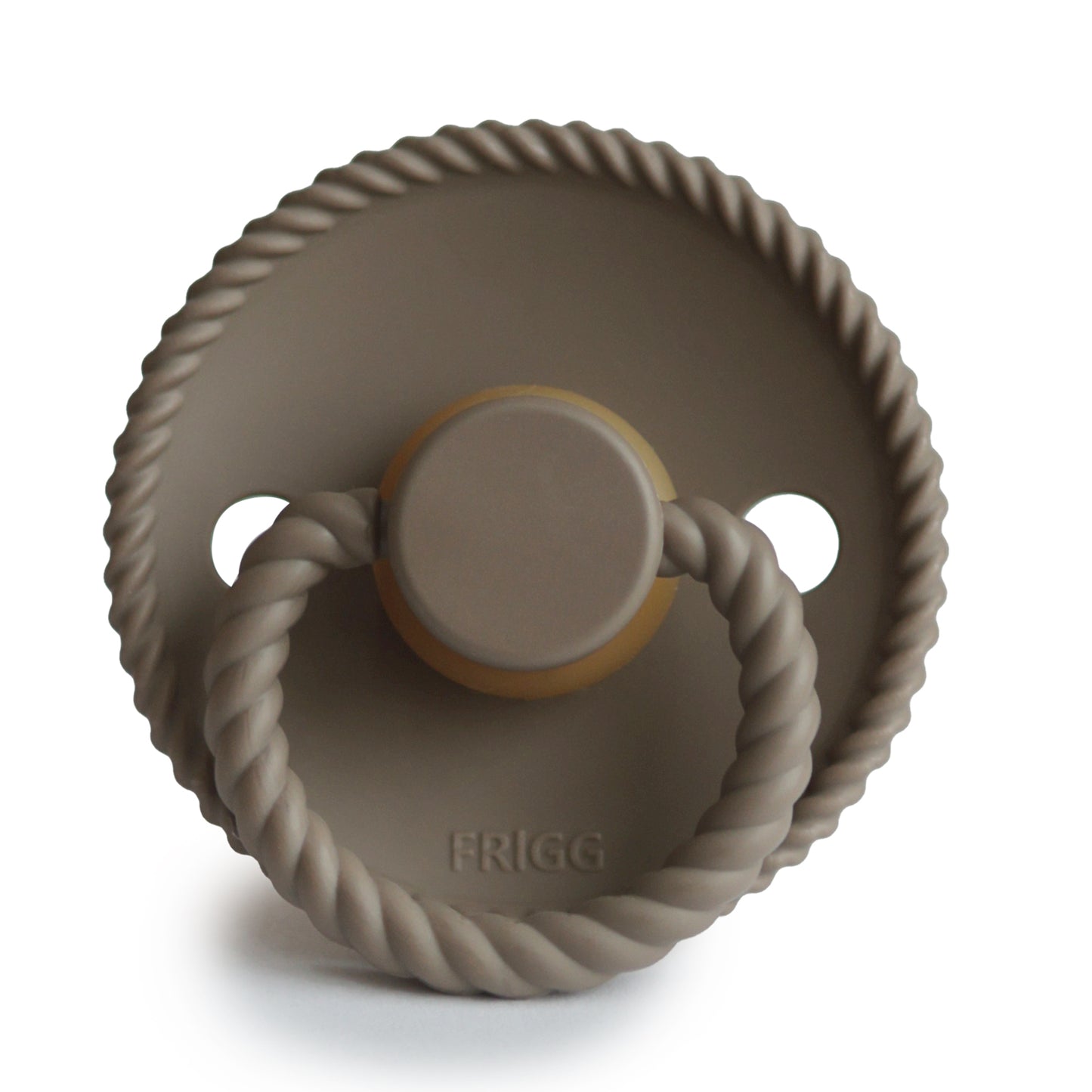 FRIGG Rope Latex Baby Pacifier 1-Pack Portobello Size 1 (0-6 Months)