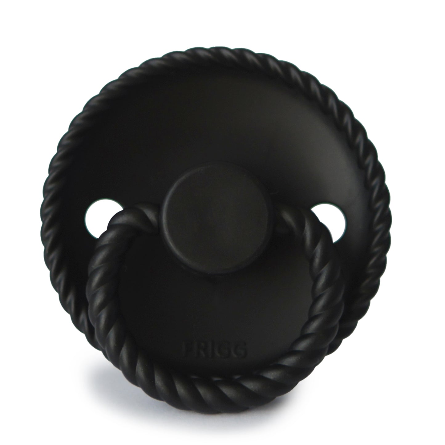 FRIGG Rope Silicone Baby Pacifier 1-Pack Jet Black Size 1 (0-6 Months)