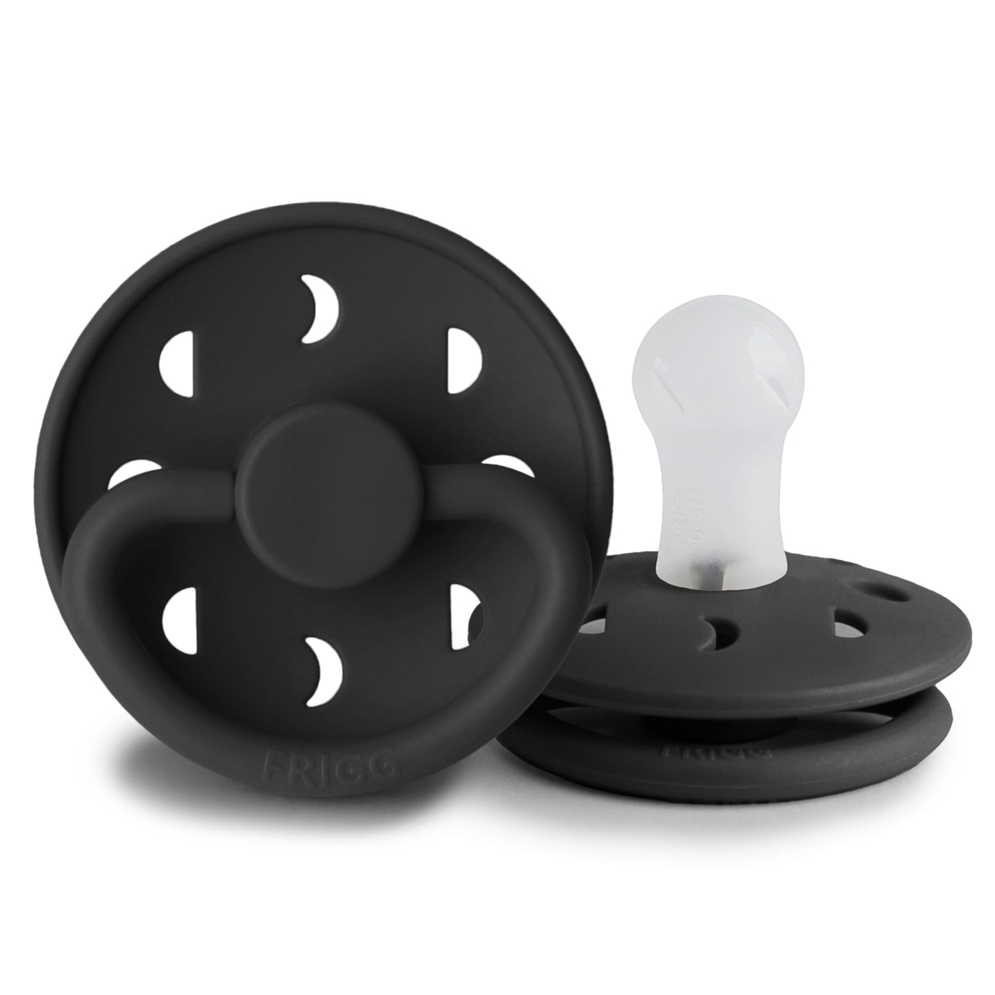 FRIGG Moon Phase Silicone Baby Pacifier 1-Pack Jet Black : Size 1 (0-6 Months)