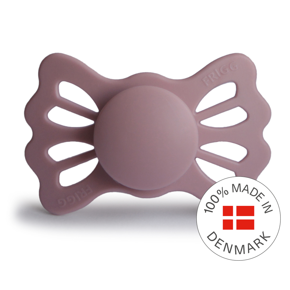 FRIGG Lucky Symmetrical Silicone Baby Pacifier Twillight Mauve Size 2 (6-18 Months)