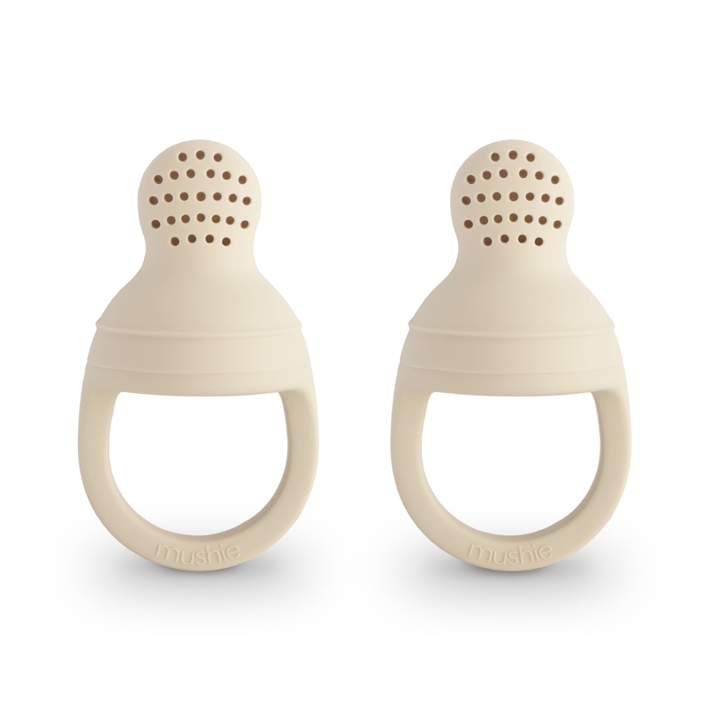 Mushie Silicone Fresh Food Feeder 2-Pack - Colour: Shifting Sands