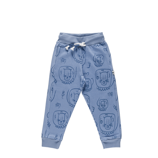 Organic "Jogger" Pants -Aged 6m to 5 Yrs- Colored Light Bue