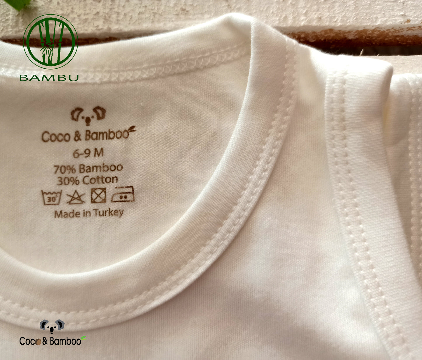 2 Pcs Animal & Bamboo Design Sleeveless Body Aged 0m to 18m