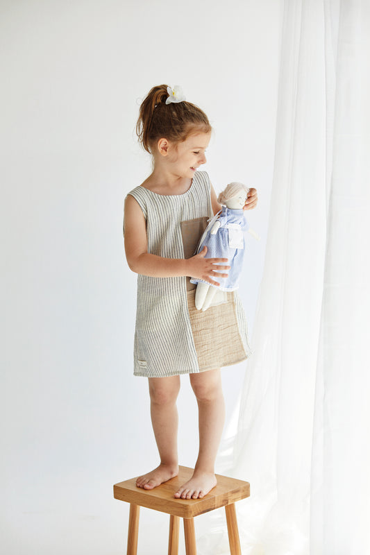 Morocco dress for girls Aged 3 Yrs to 8 Yrs- Colored Ecru