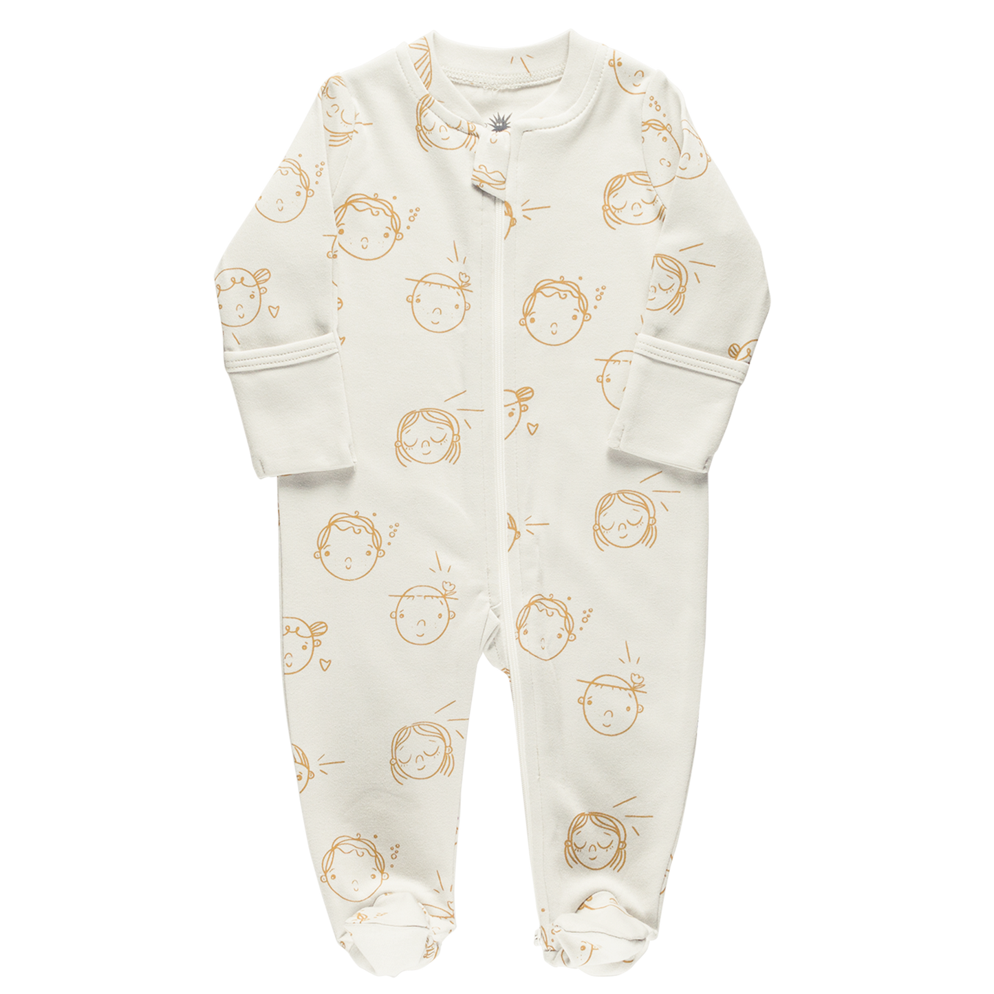 Footed Jumpsuit for baby girl and boy organic cotton