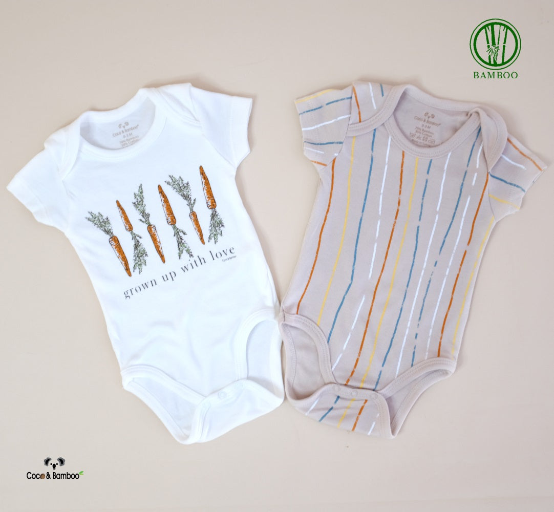 Short Sleeve Bodysuit made of bamboo cotton