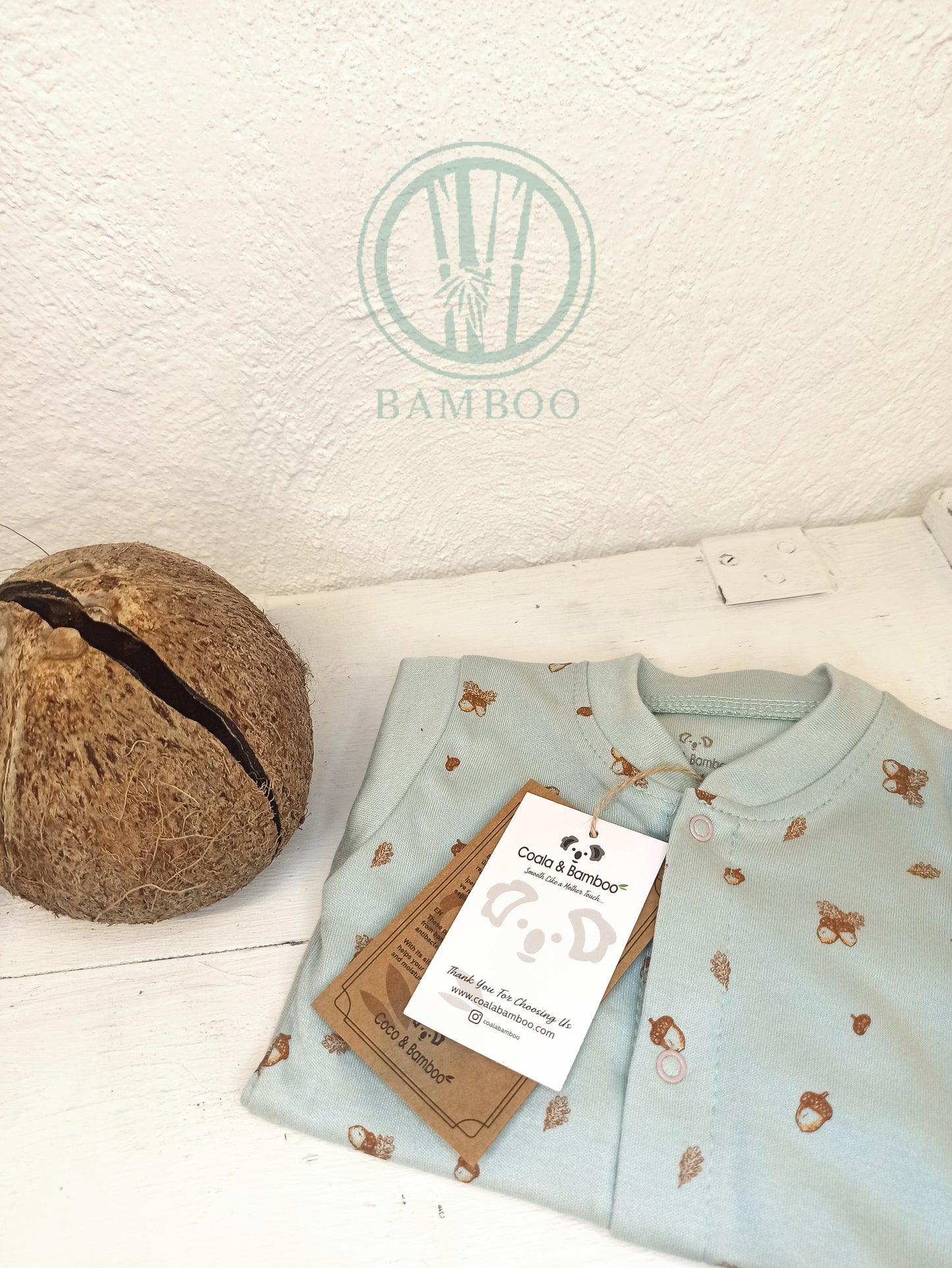 Patterned Bamboo Boy Romper- Aged 0m to 9m