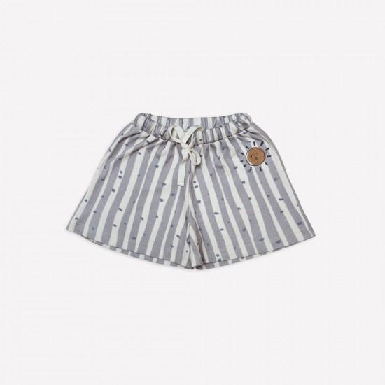 Organic ’Irregular Stripes & Dots' Baby Wide Leg Short - Aged 6m to 18m
