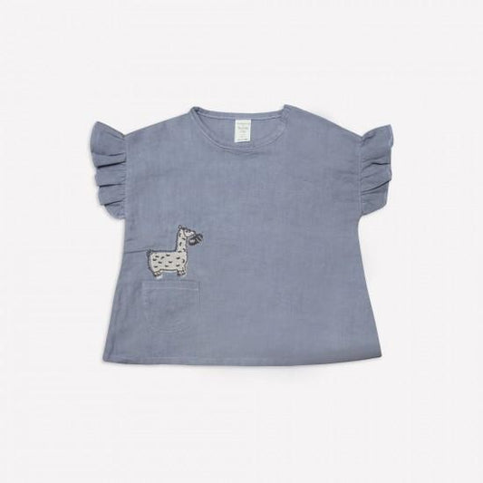 Organic 'Porpoise ’Lama’ Top - Aged 6m to 18m