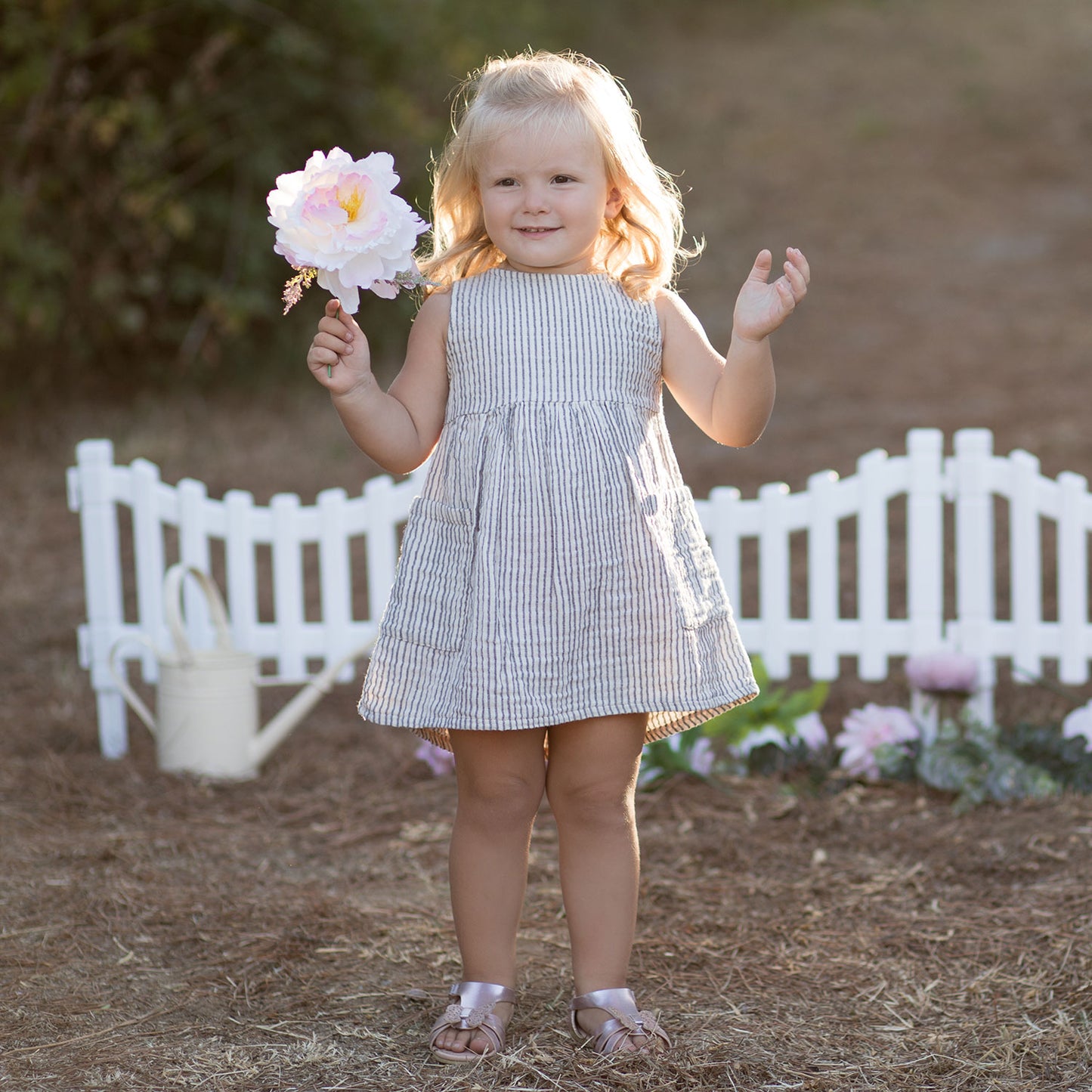 Organic Muslin Girl's Sleeveless dress Aged 6m - 6 Years