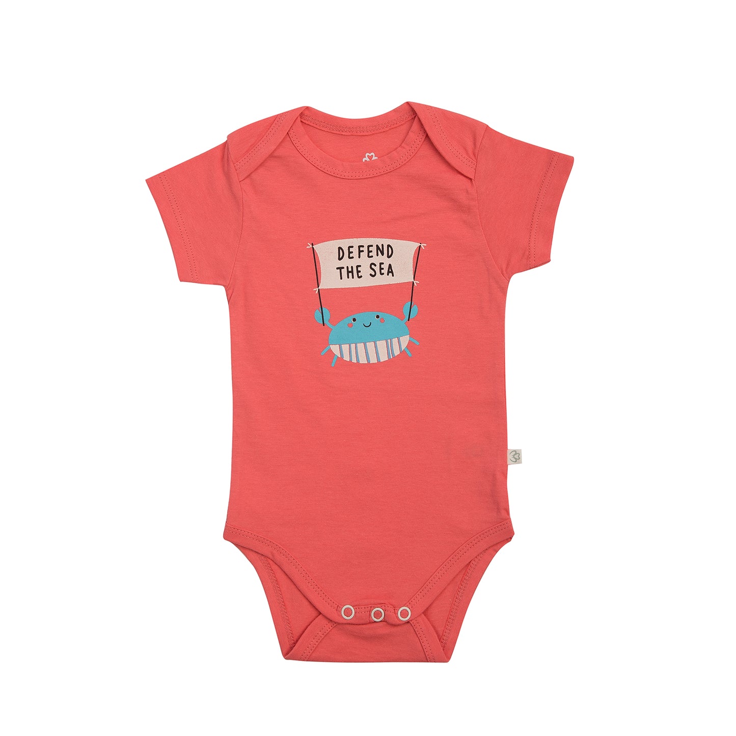 Organic Short sleeve bodysuit for baby girls Aged 0-24 Months colored Pink