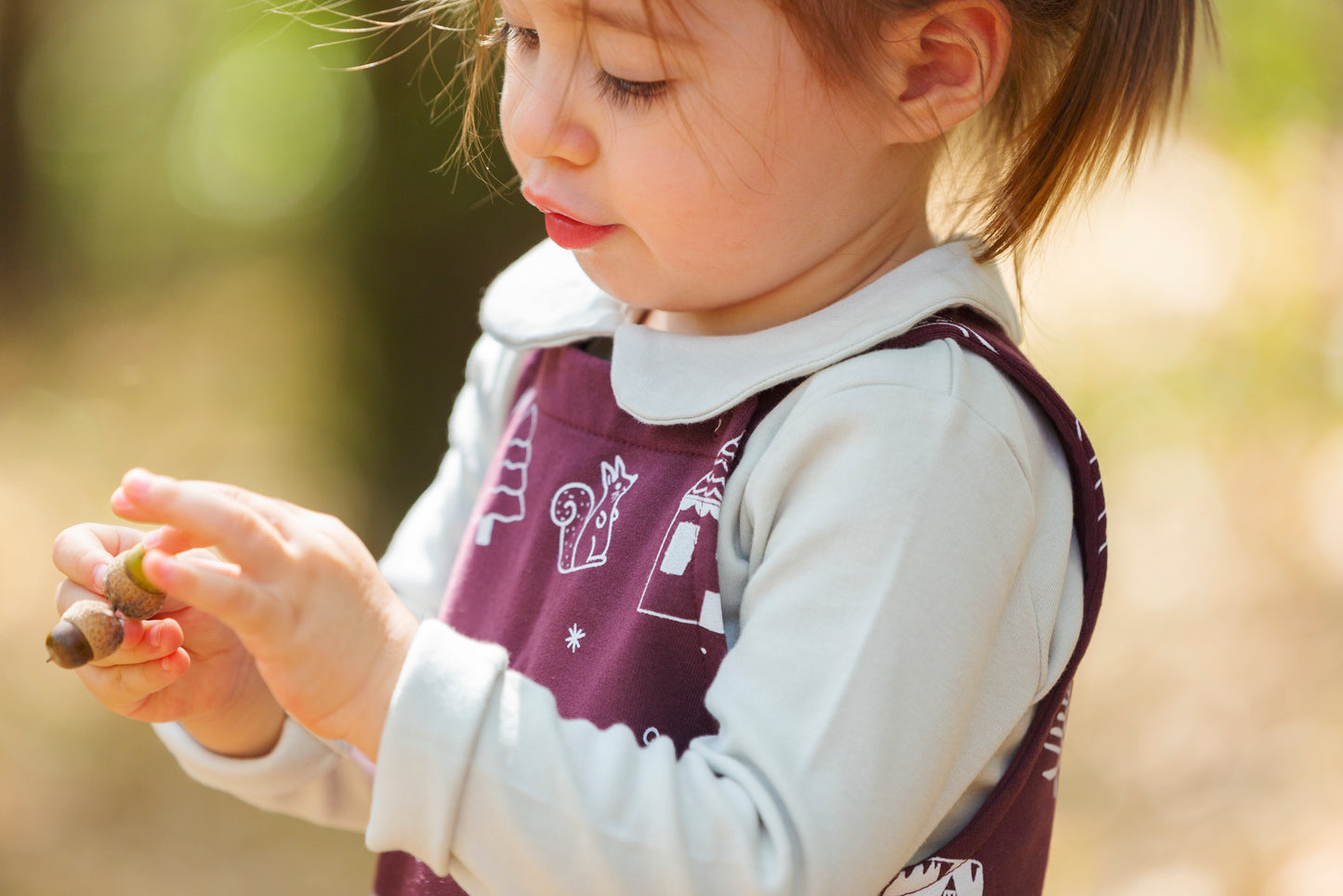 New "Yucca" Dungarees - Aged 6m to 3 Yrs- Colored Bordeaux