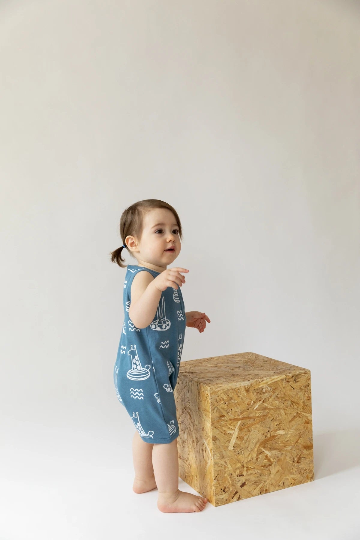 Captain Romper - Aged 12- 24m - Colored Blue