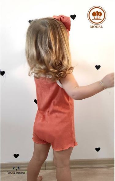 Havana Girl Rompers & Bandana - Orange - Aged 6m to 4 Years