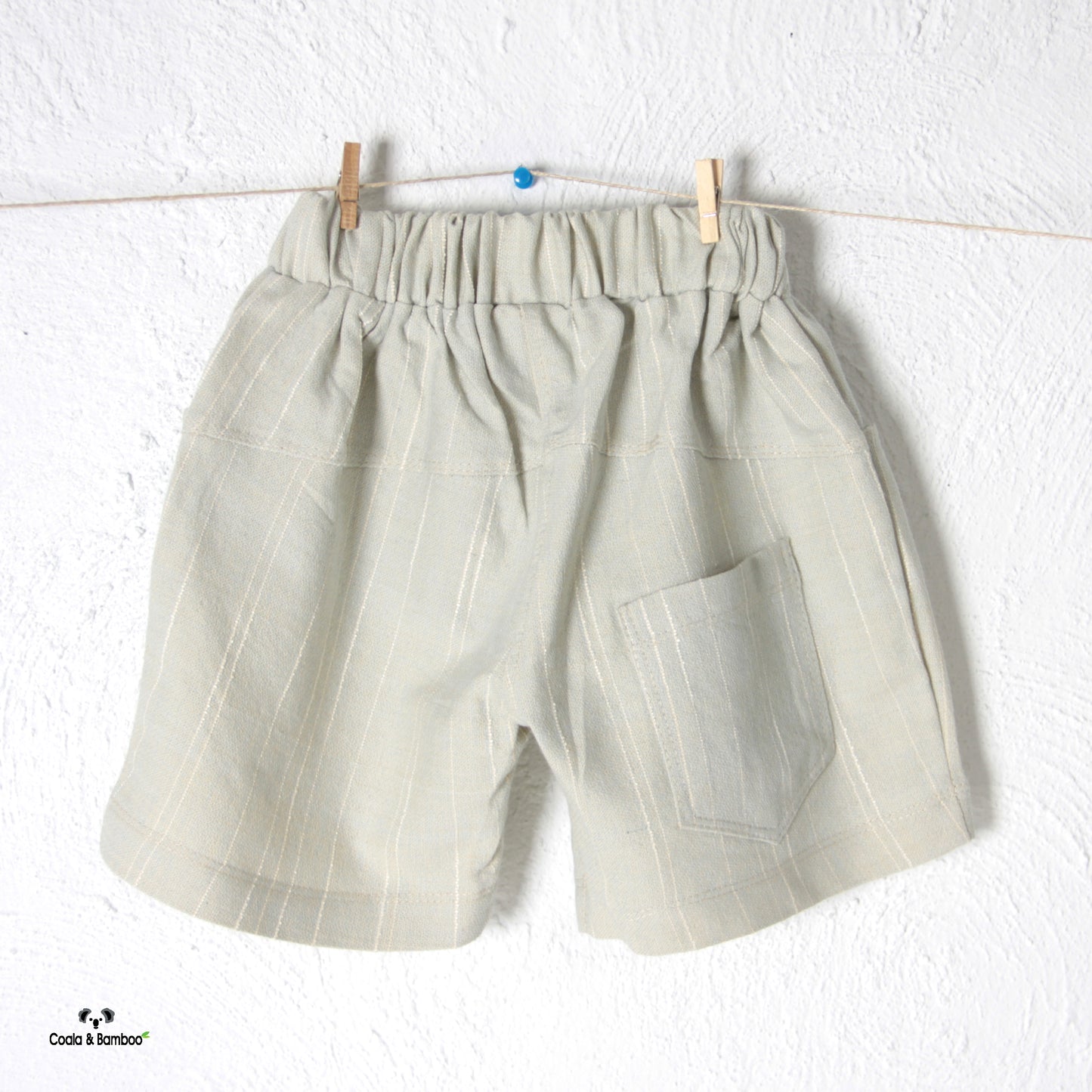 Stripped Short for Girls- Aged 2 Yrs to 9 Yrs- Colored Light Blue
