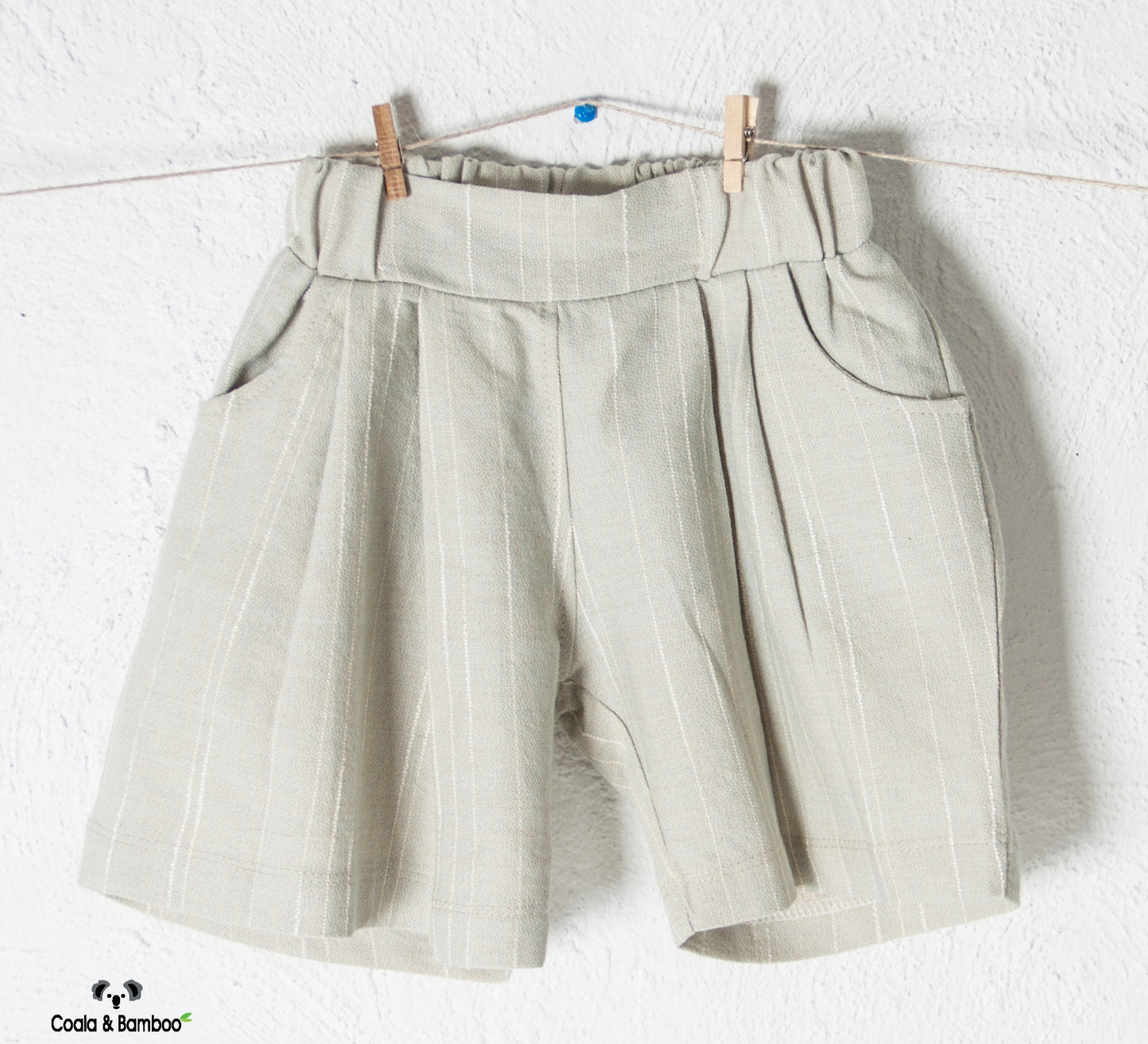 Stripped Short for Girls- Aged 2 Yrs to 9 Yrs- Colored Light Blue