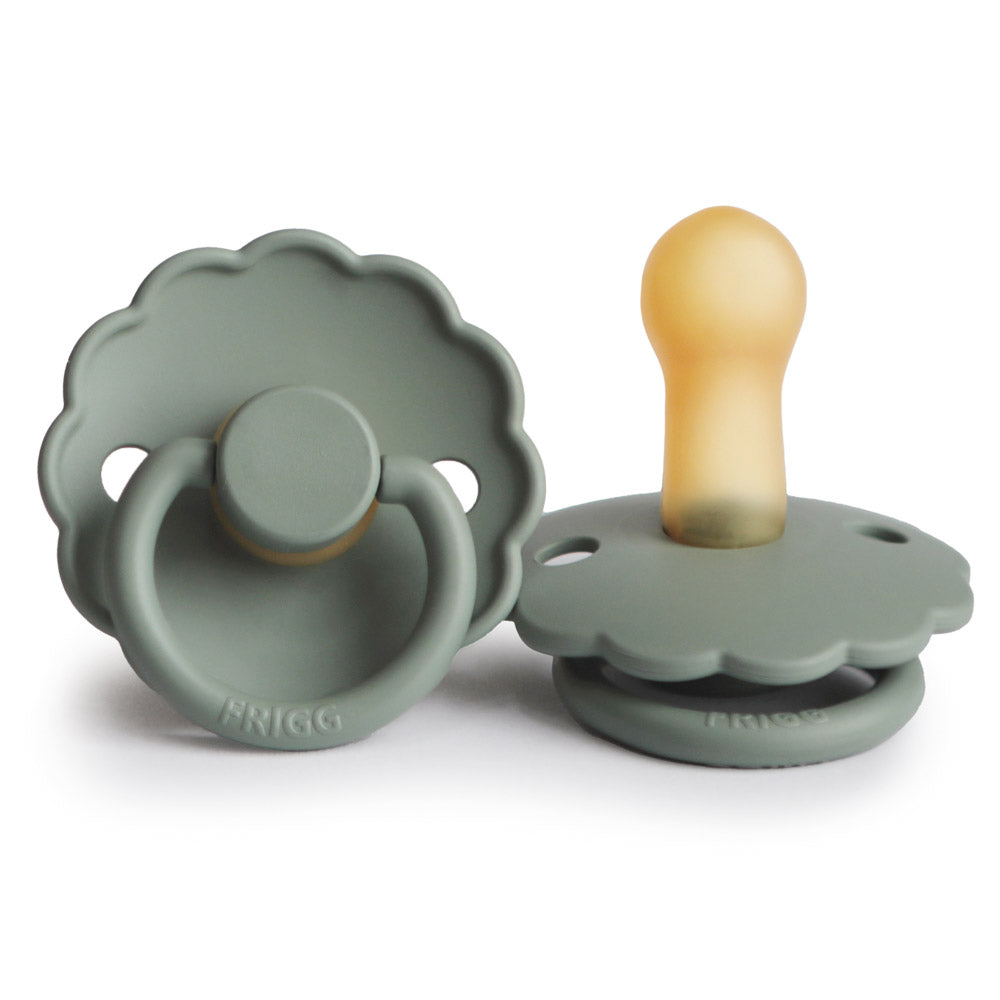 FRIGG Daisy Latex Baby Pacifier 6-18M-1 Pack- Lily Pad