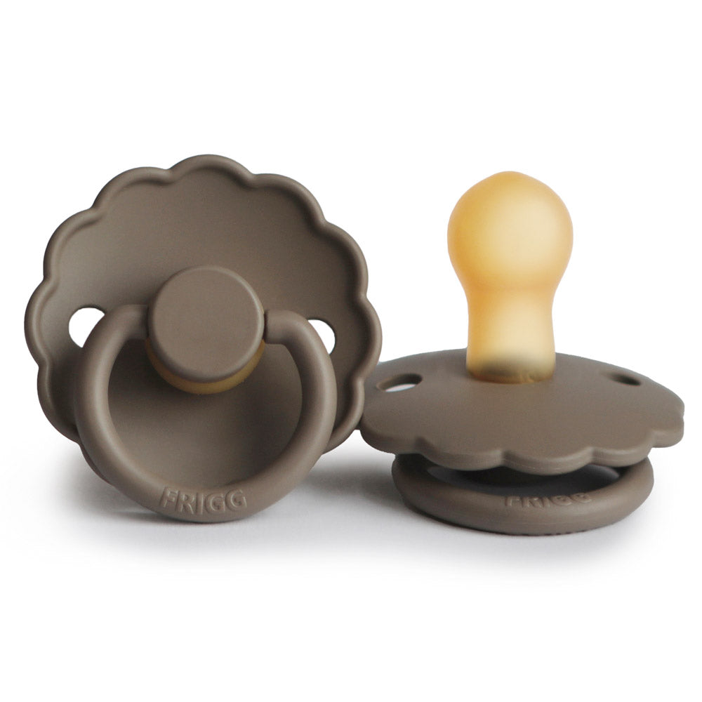 FRIGG Daisy Latex Baby Pacifier 0-6M -1 Pack -Portobello