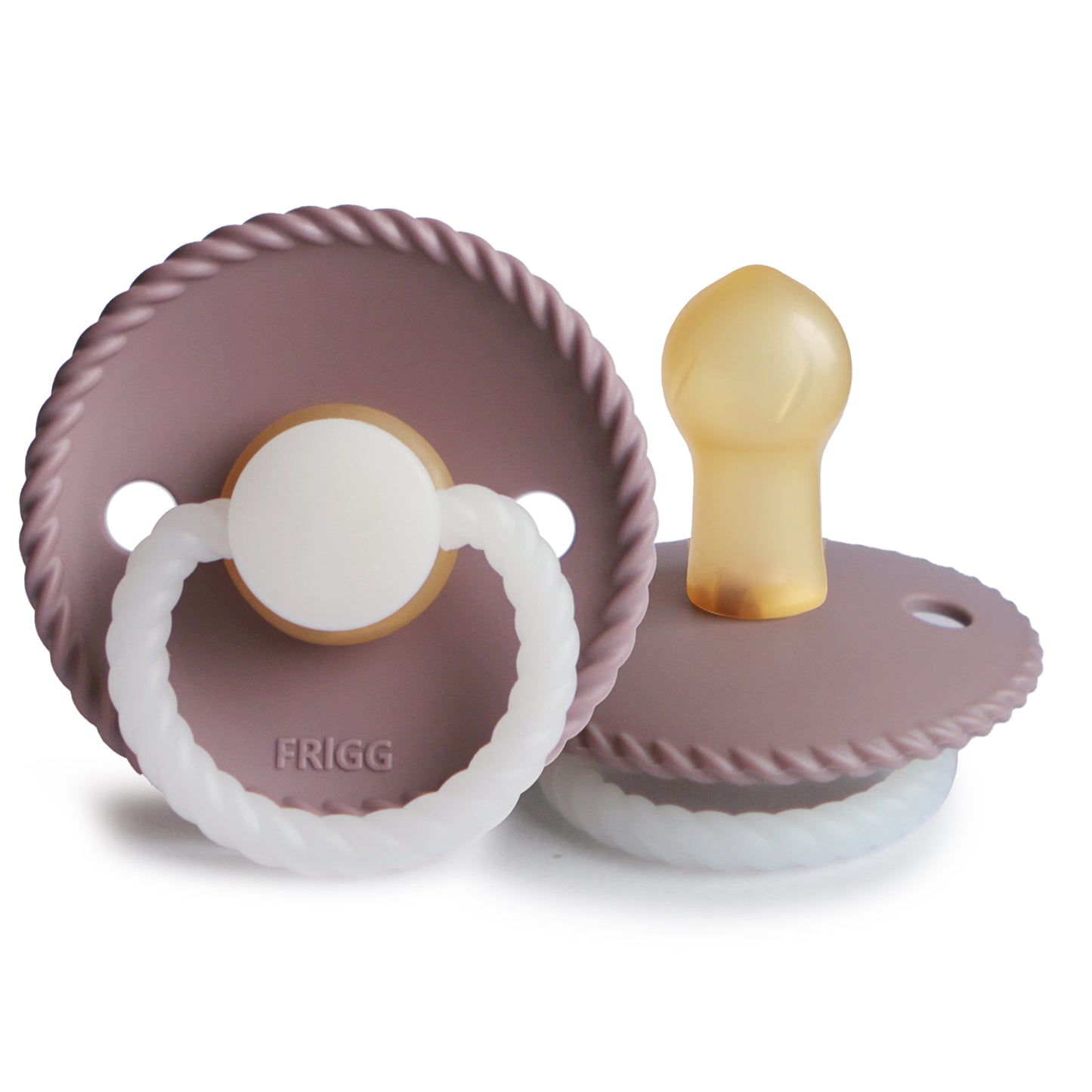 FRIGG Rope Latex Baby Pacifier 0-6M 1-Pack Twilight Mauve Night - Size 1