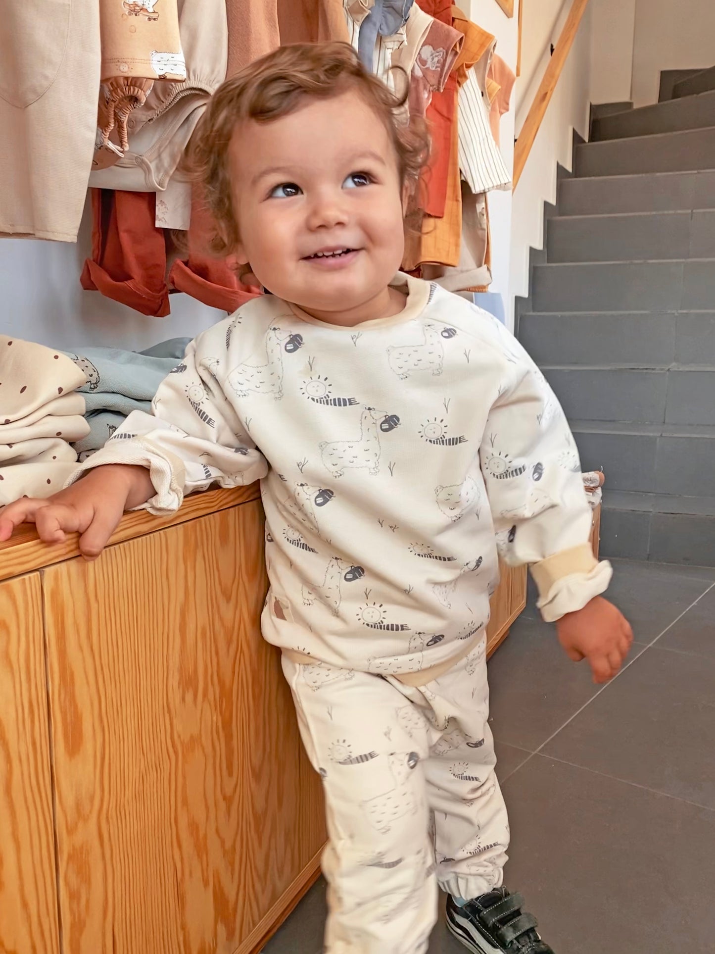 WHITECAP ’LAMA’S WAY’ SWEATER - Aged 3m to 4 Yrs