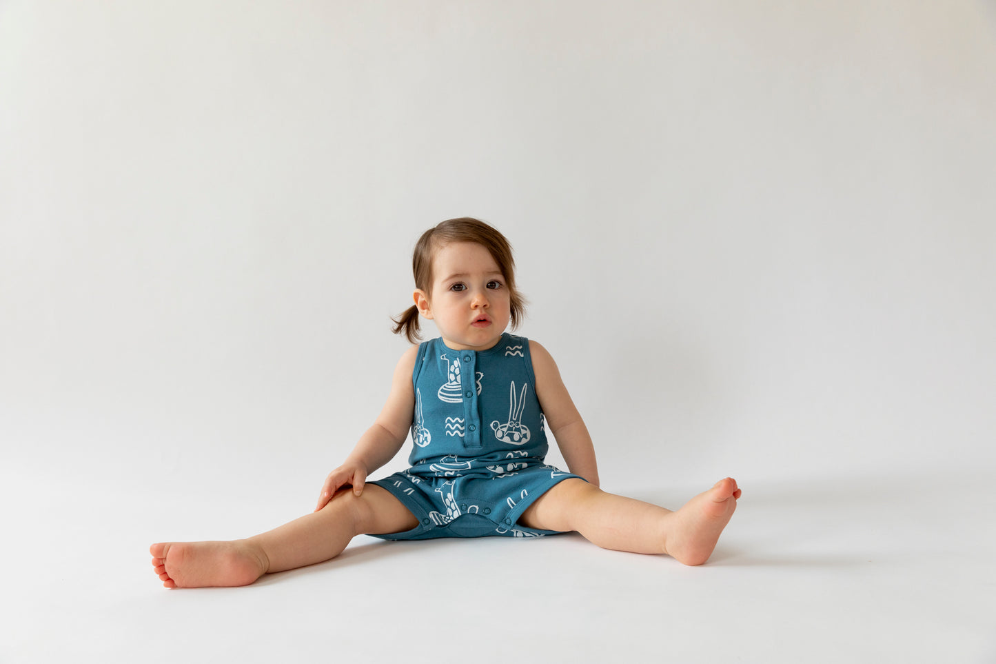 Captain Romper - Aged 12- 24m - Colored Blue