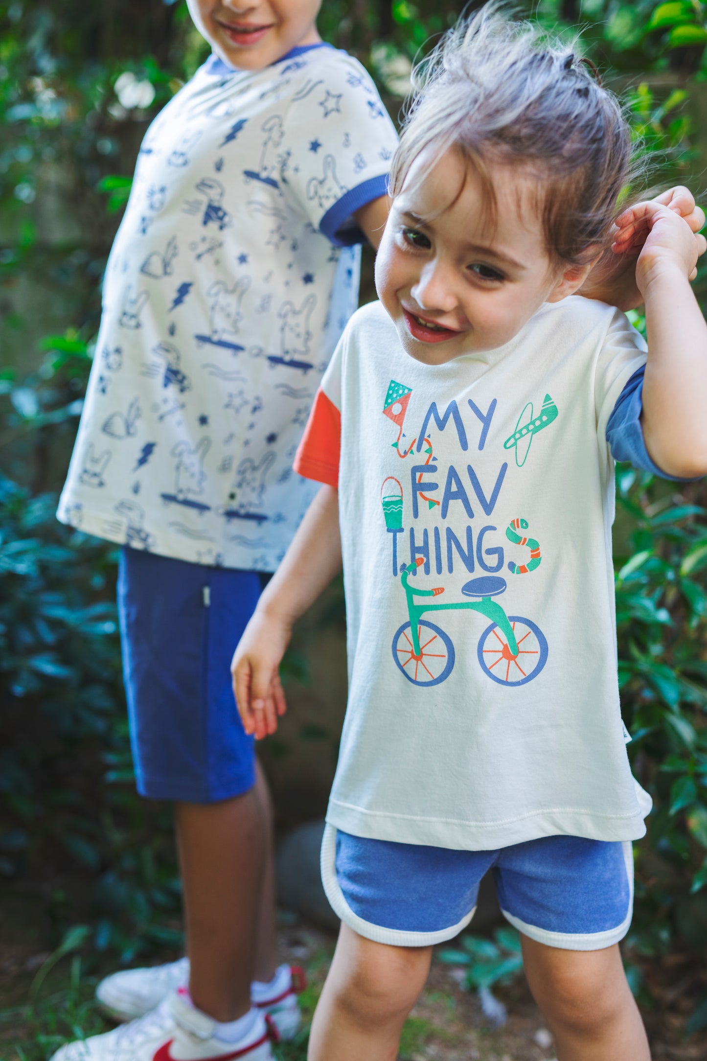 Organic Cotton "Comfy" T-shirt - Aged 12m to 9 Yrs- Colored Multi-Flamingo