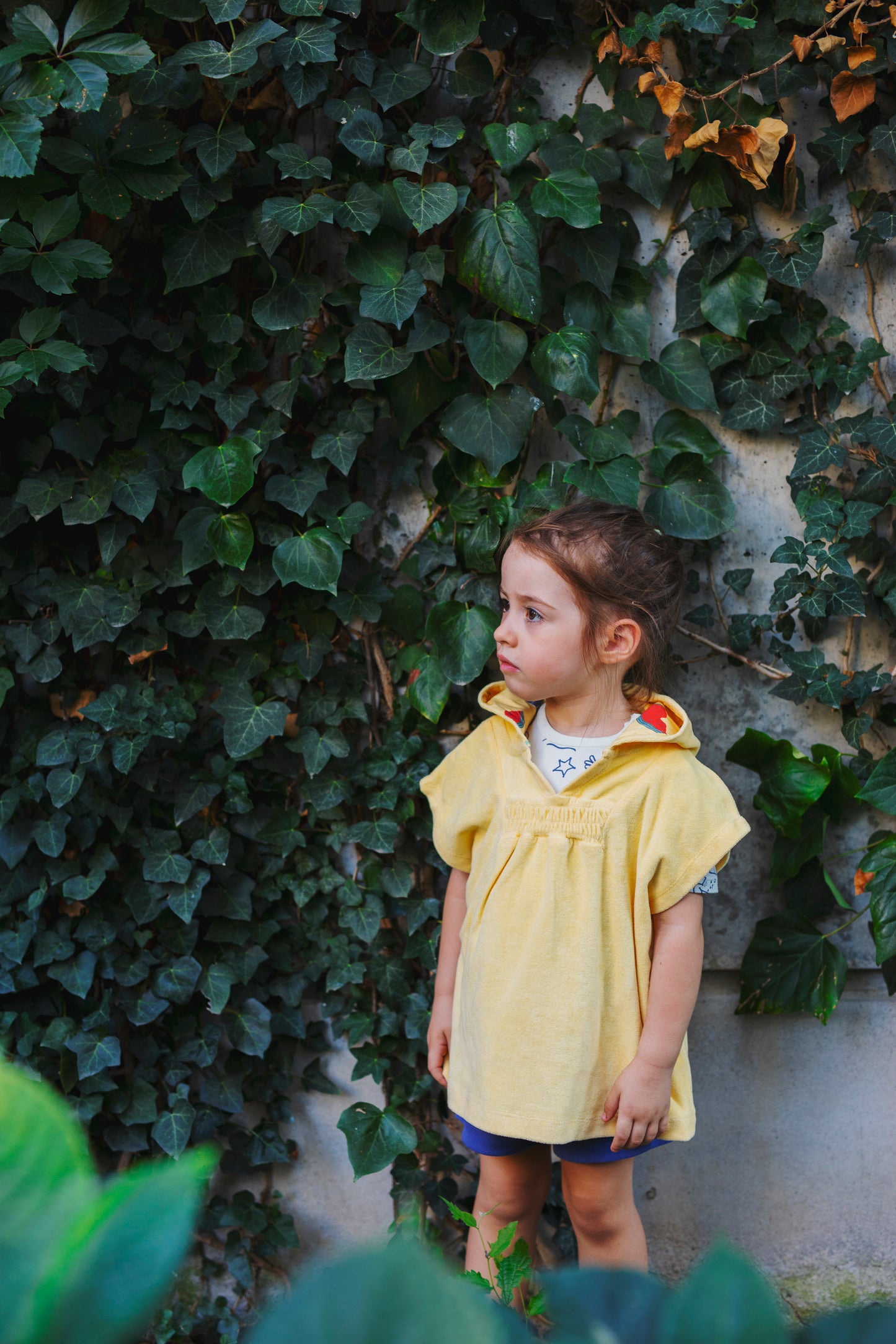 Organic Cotton Dandelion Terry Towel Top -Aged 12m to 5 Yrs- Colored Yellow