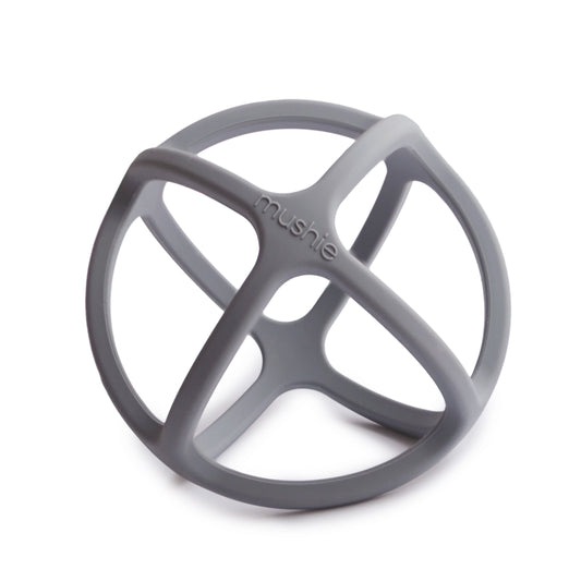 Mushie Teether Ball Dove Grey