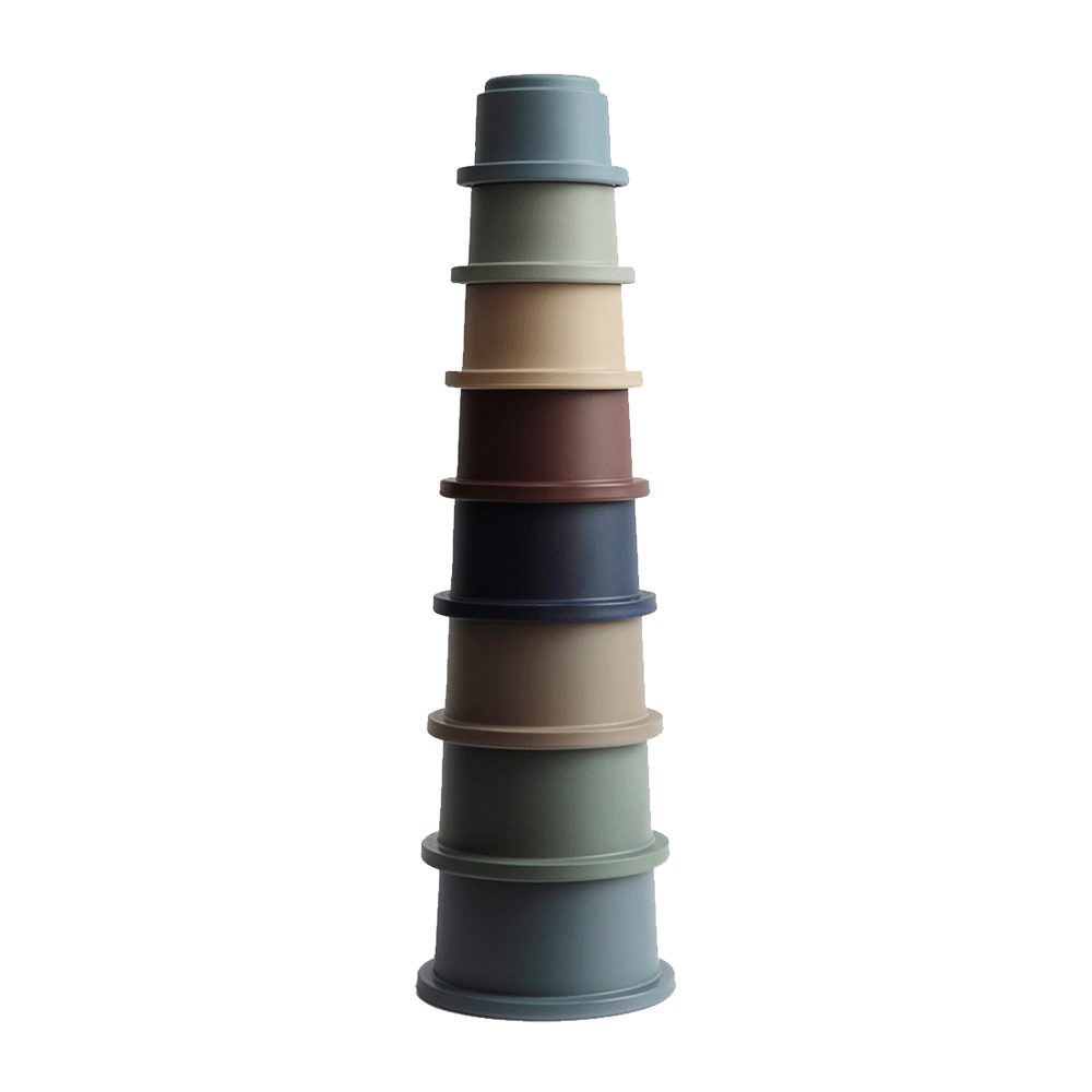 Mushie Stacking Cups Forest