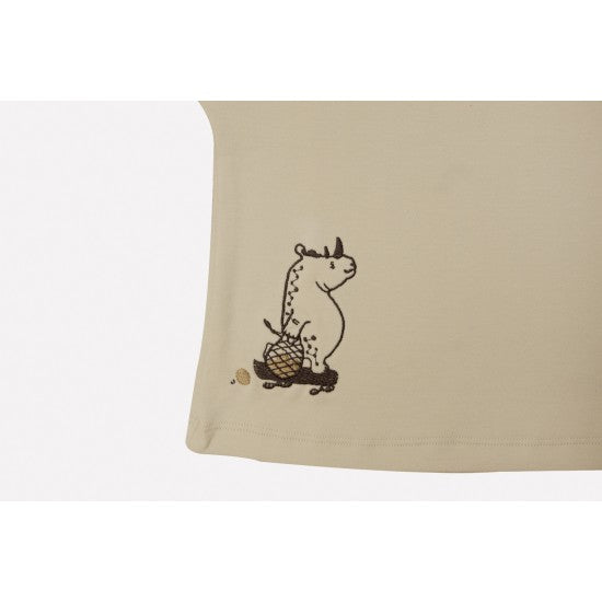 Organic Semolina ’Rhino’ Baby T-shirt - Aged 3m to 12m
