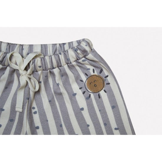 Organic ’Irregular Stripes & Dots' Baby Wide Leg Short - Aged 6m to 18m