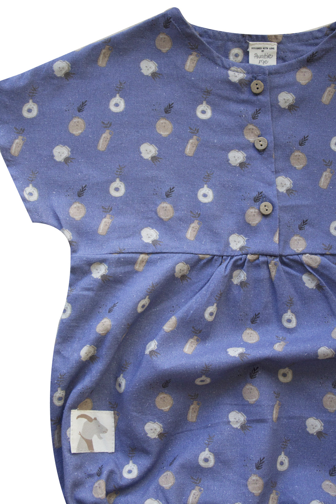 Blue Ice Plant Ceramic Woven Bubble onesie