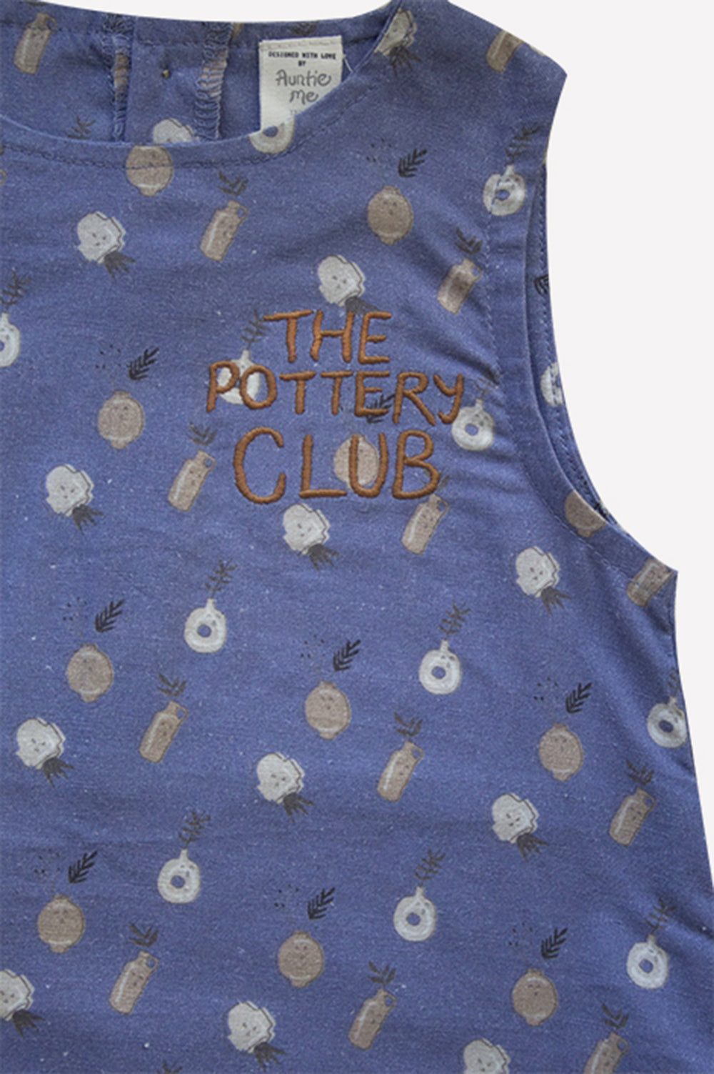 Organic Blue Ice ’Plant Ceramics’ Woven Romper
