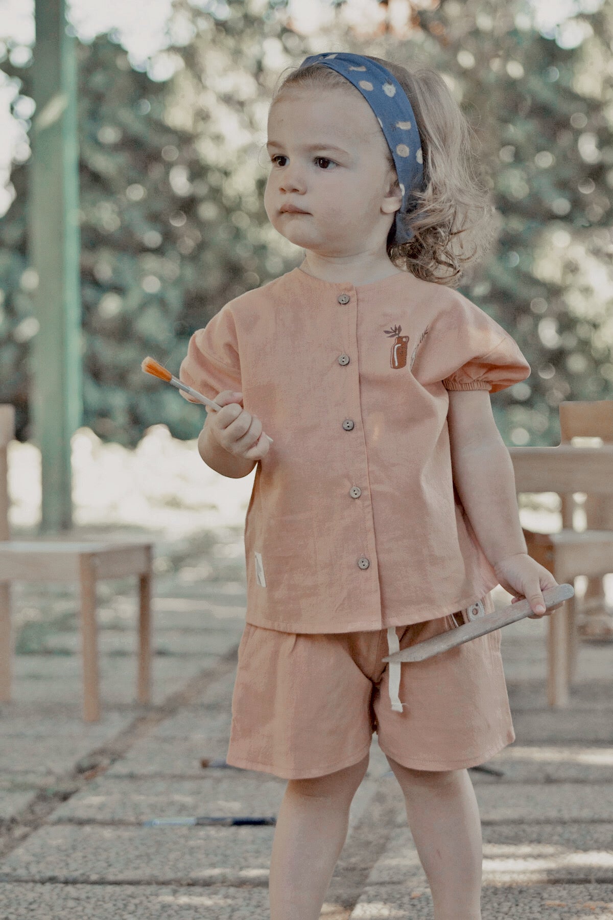 Organic Cork ’Two Plant Ceramics’ Woven Shorts