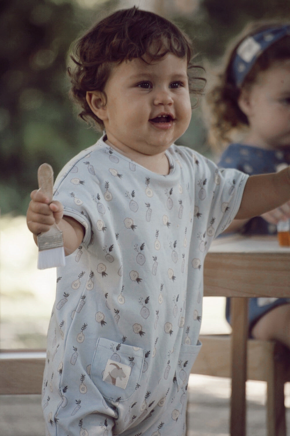 Foggy Dew ’Plant Ceramics’ Woven Romper