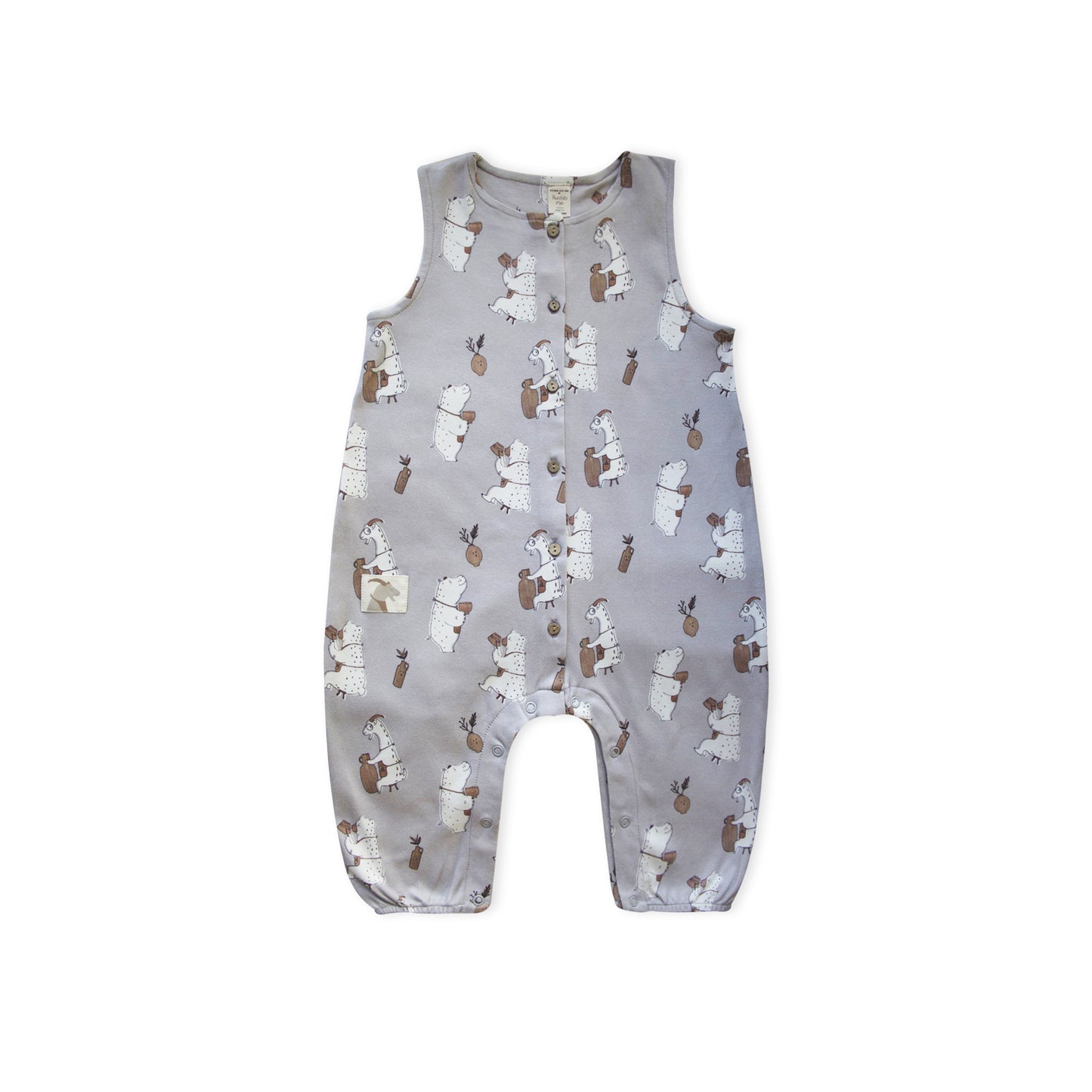 Organic ’Making Pottery' Button up Jumpsuit