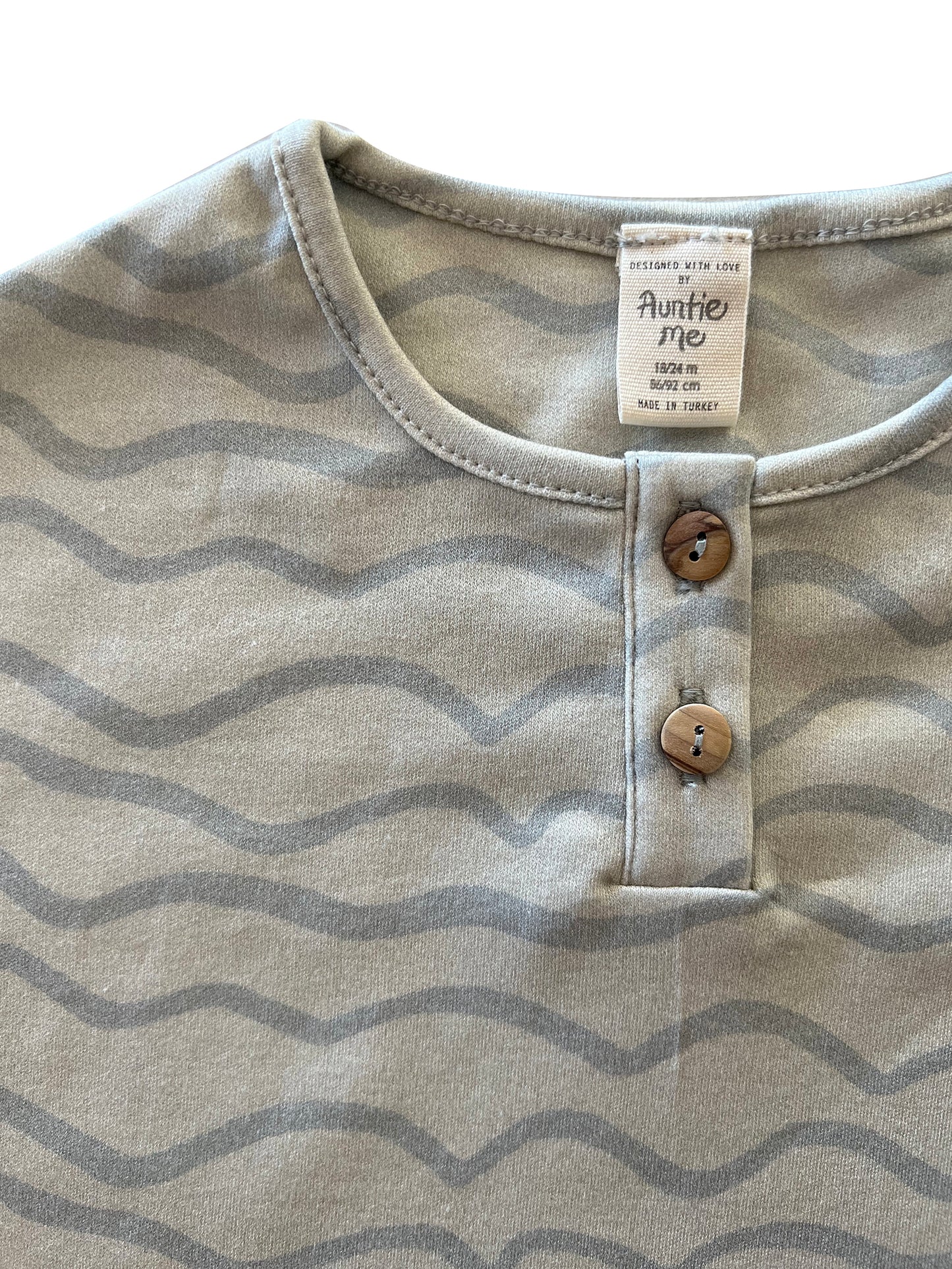 BLUE WAVES T-SHIRT- 100% organic cotton-GOTS certified