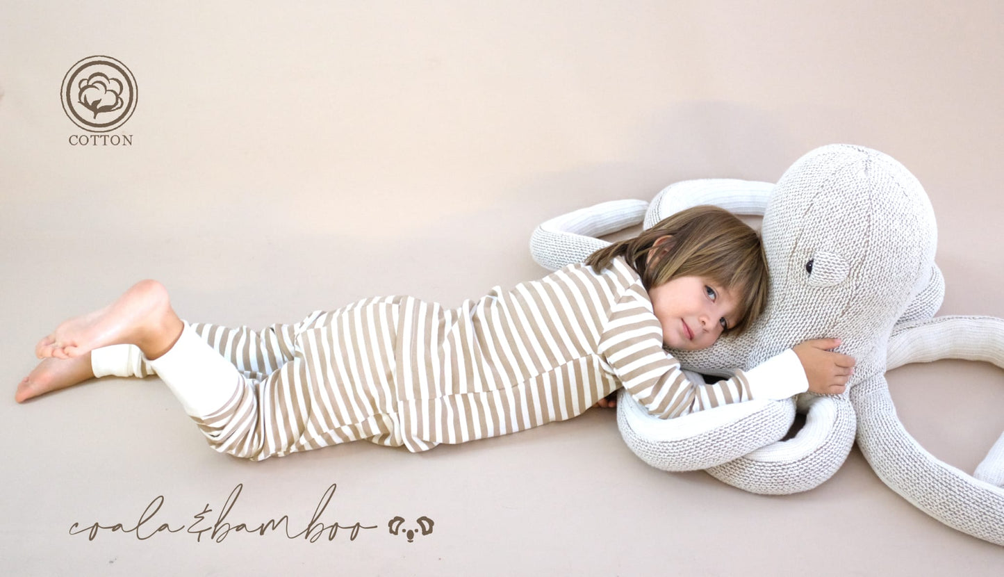 Striped Sleepwear-Aged 1 Yrs to 9 Yrs- Colored Stone