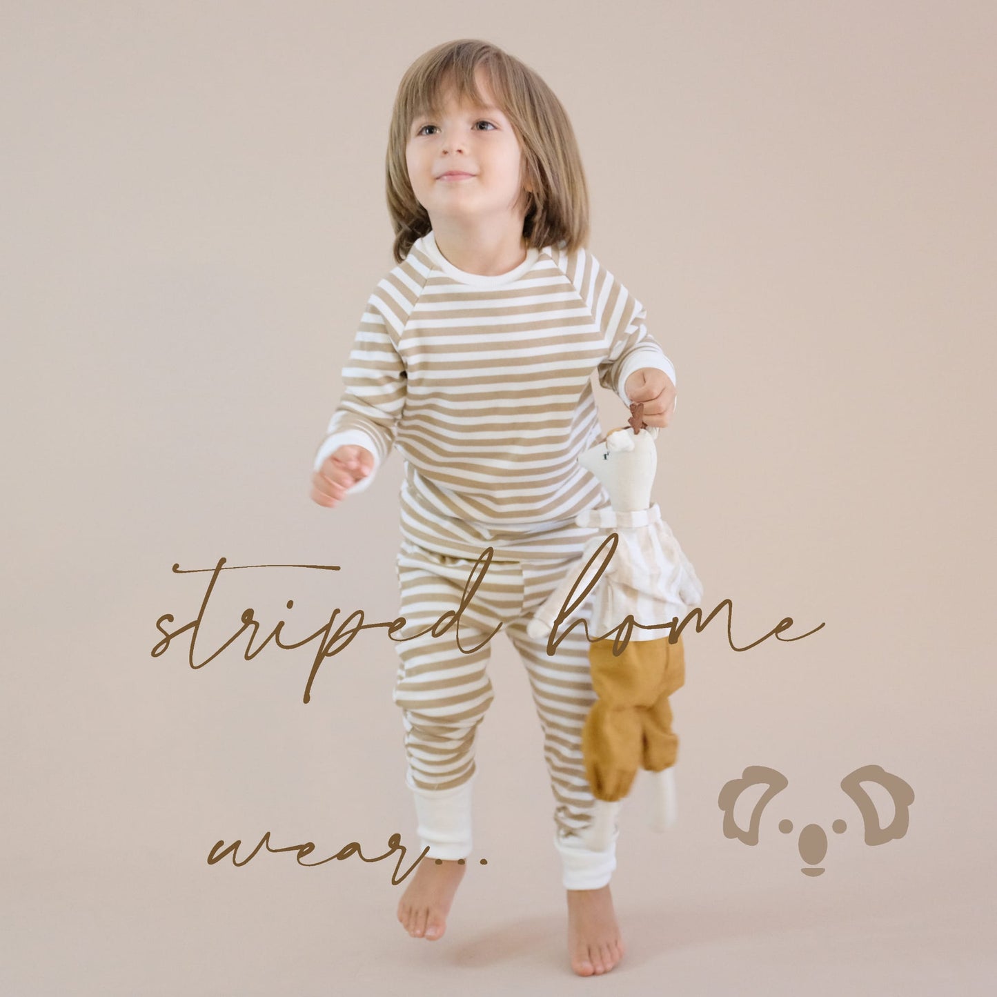 Striped Sleepwear-Aged 1 Yrs to 9 Yrs- Colored Stone
