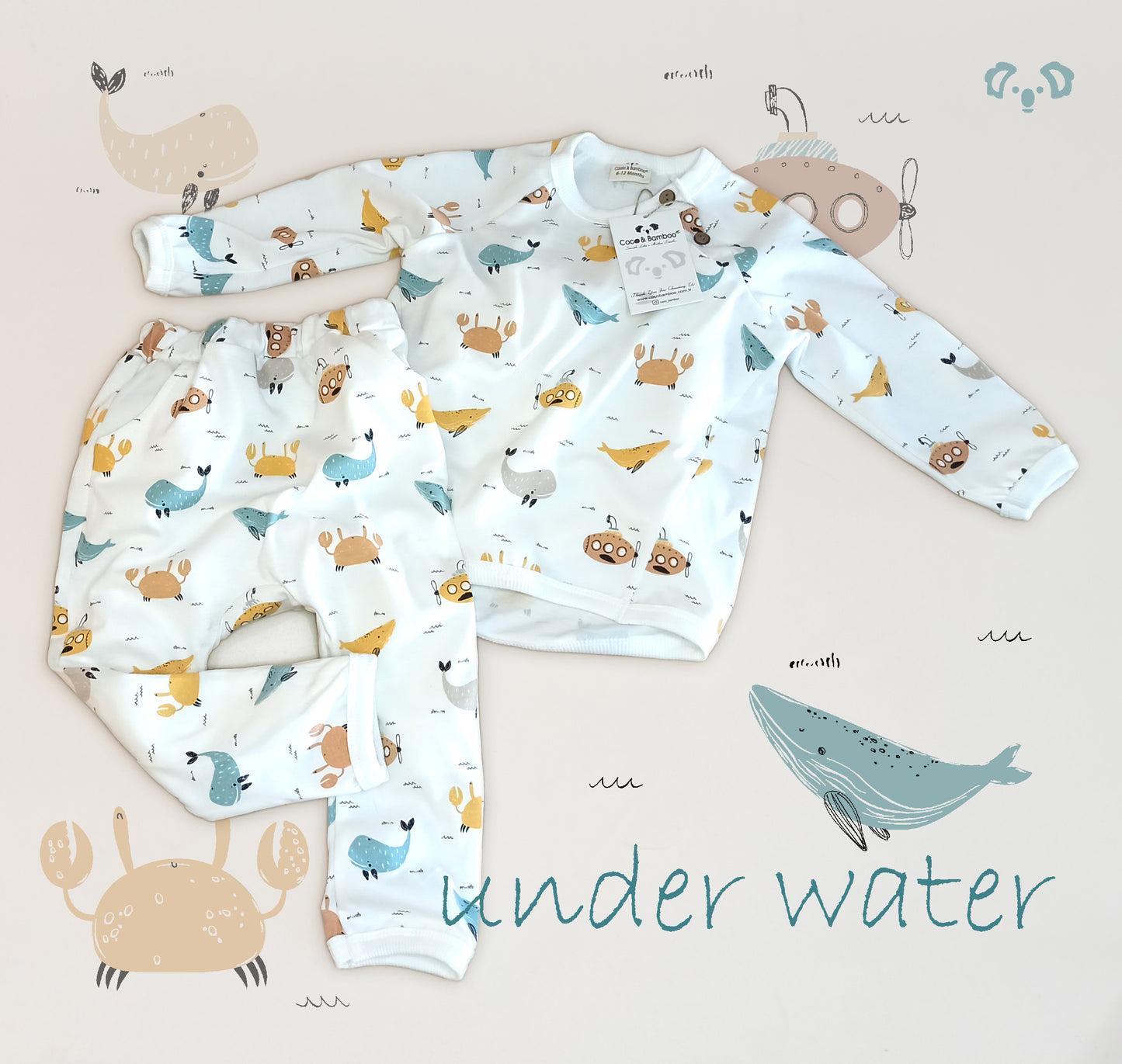 Under water Sleepwear- Aged 0 m to 5 Yrs