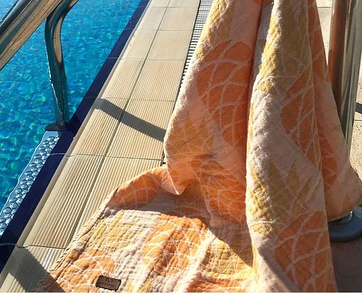 3 Layers Cotton Muslin Blanket - Orange