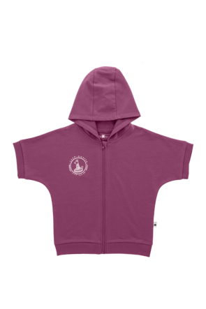 Hooded sweatshirt with zipper