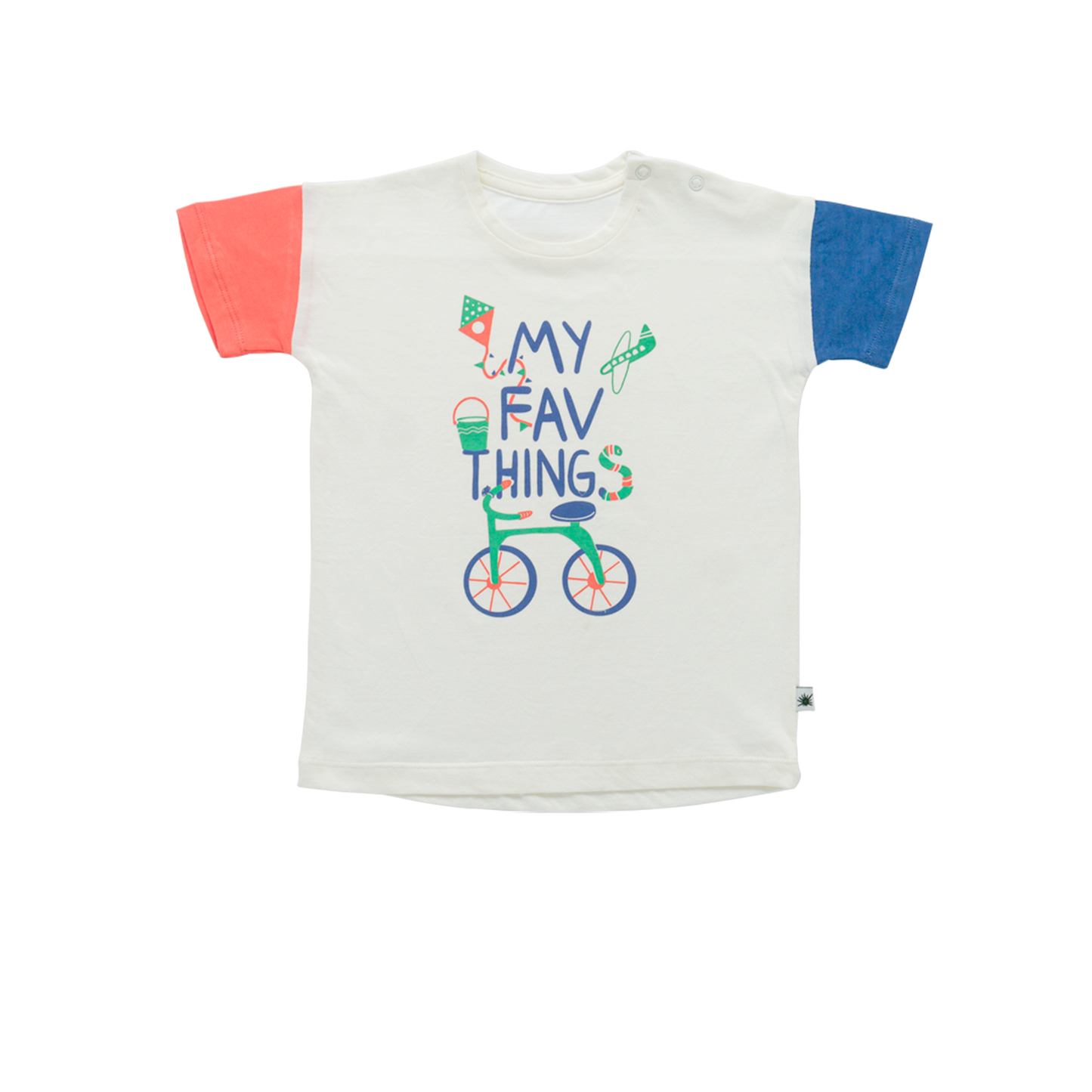 Organic Cotton "Comfy" T-shirt - Aged 12m to 9 Yrs- Colored Multi-Flamingo