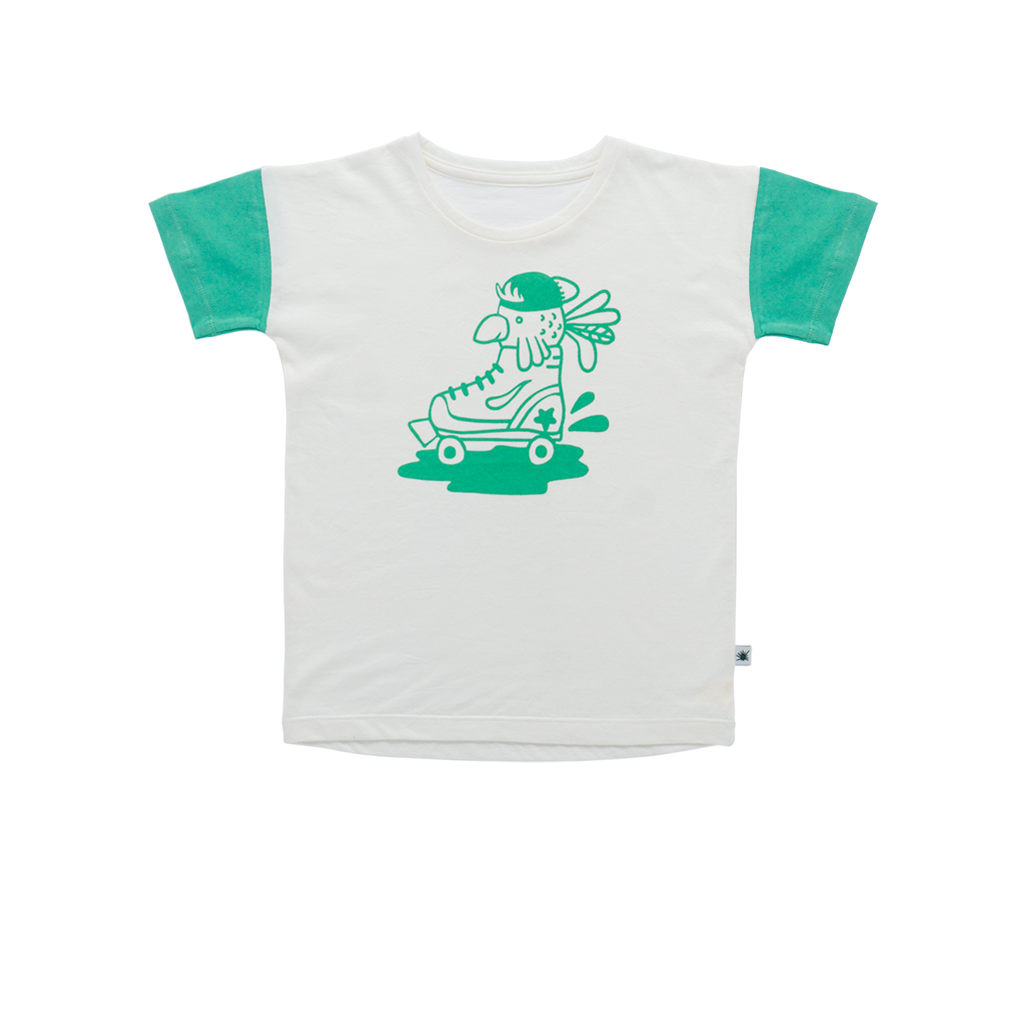 Organic Cotton "Comfy" T-shirt - Aged 12m to 9 Yrs- Colored Multi-Green